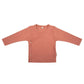 Een overslag shirt met lange mouwen van Little Indians in de kleur oranje, gemaakt van 100% biologisch katoen.